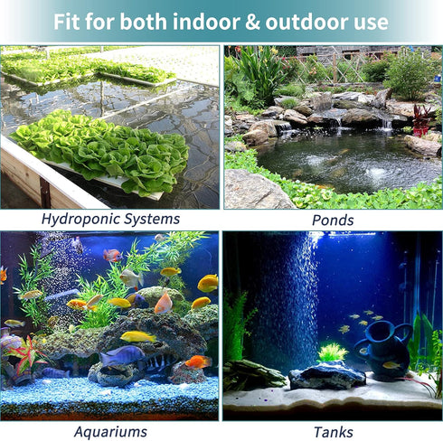 Pawfly 4 Inch Air Stone Cylinder - Bubble Diffuser for Larger Pumps, 4 Pack for Fish Tanks and Ponds