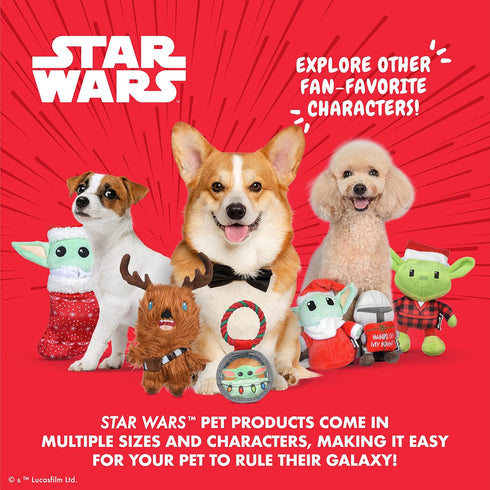 Star Wars for Pets Chewbacca Reindeer Squeaky Dog Toy, Soft Plush Holiday Toy, Small Dog Toy 6 Inch