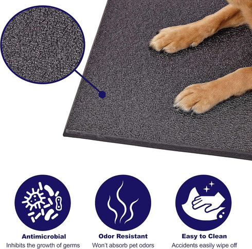 MidWest Homes for Pets MAT42 Cushioned Dog Crate Mat, Large, Black