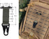 Tactical Gear Clip Clash Hook Hanging Carabiner T-Mount MOLLE Webbing Battle Belt Clip Metal Key Holder Vest Accessories