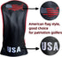Golf Club Covers, 3 Pack Head Covers for Driver and Woods, USA Flag Driver & 3 Wood Headcovers