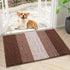 smiry Dog Door Mat for Muddy Paws, Absorbs Moisture and Dirt, Low-Profile Entryway Mat for Dogs (24x16 Inches, Brown)
