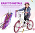 UPSTORE 2Pairs 30cm/11.8inch Long Colorful Kids Children Scooter Bike Tassel Ribbon Handlebar Streamers Pom-pom Pair