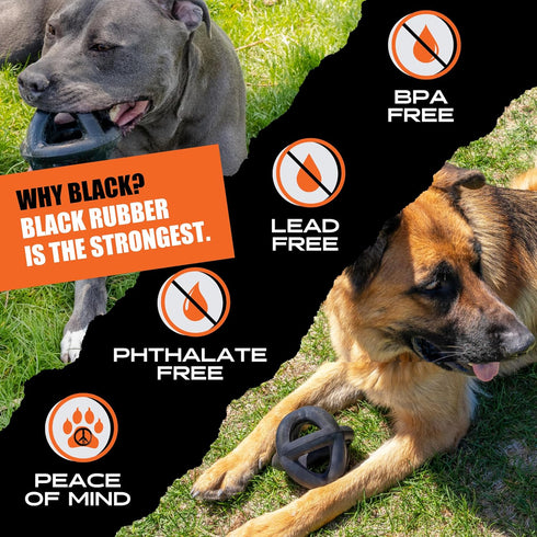 K9 5.5 Monster Ultra Durable Dog Ball - Lifetime Guaranteed - Tough, Heavy Duty Dog Toy for Aggressive Chewers - Safe