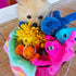 Snuggle Puppy Tender-Tuffs Small Dog Toy, Pink Plush Octopus for Small Breeds with Squeaker