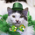 Pohshido 2 Pack St. Patrick's Cat Collar with Bow Tie and Bell, Breakaway Lucky Irish Shamrock Collar for Male and