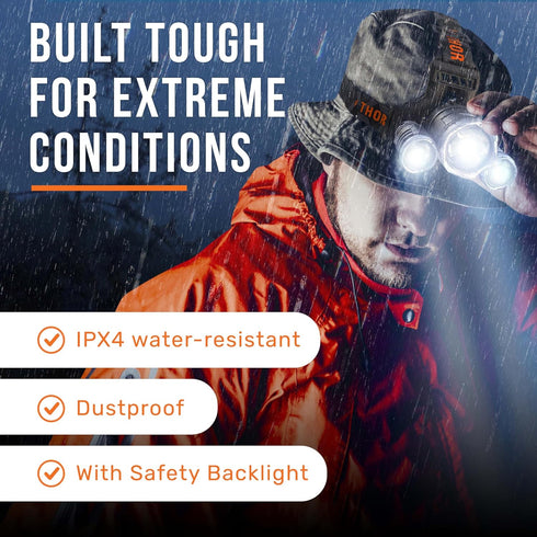 TDC Head Lamp Led Rechargeable Super Bright, USB-C Headlamp for Adults, 1080 Lumen Head Flashlight