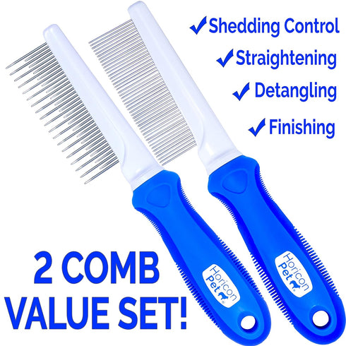 Dog Comb Set for Detangling and Grooming, Suitable for Dogs, Cats, and Small Animals
