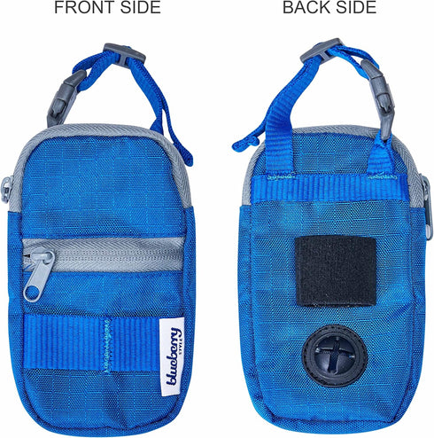 Blueberry Style Dog Waste Bag Dispenser, Includes 1 Roll of Free Poop Bags, Leash Attachment