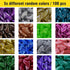 zetpo Cat Nail Caps with Adhesives and Applicators, L, 5X Glitter Random Colors, 100 pcs