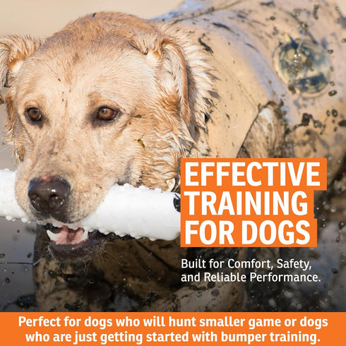 Dummies SportDOG White Plastic - Durable Soft Plastic Retriever & Hunting Bumper Training Accessory - Non-Toxic
