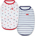 Blueberry Pet Summer Vacation Beach Dog T-Shirts, 2 Pack, Sea Lover Navy Sailor Tank Top, Back Length 10", for Small