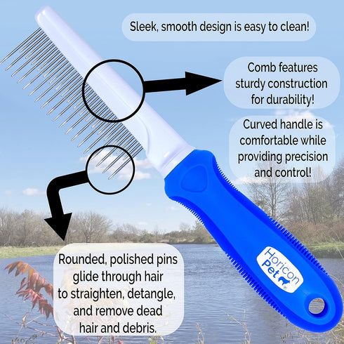 Dog Comb Set for Detangling and Grooming, Suitable for Dogs, Cats, and Small Animals