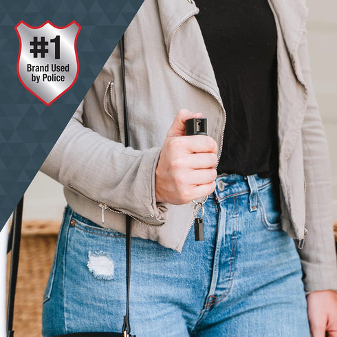 SABRE Maximum Police Strength OC Pepper Spray, Quick Release Keychain for Easy Carry, 0.54 fl oz