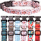 Dog Collar for Small Medium & Large Dogs - Designer Patterns on Adjustable, Strong and Durable Floral Collar