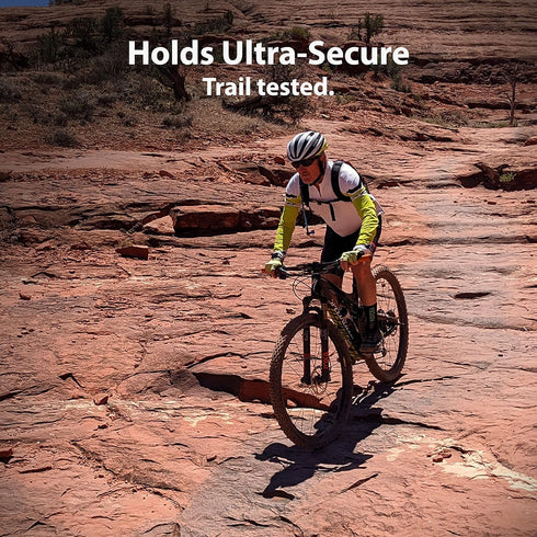 TagVault Mountain Bike AirTag Fork Mount, Anti-Theft and Ultra-Secure for Tapered Head Tubes