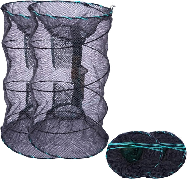 Portable Collapsible Crab Traps, Foldable Crabbing Nets for Lobster, Shrimp, Carp, Crayfish,