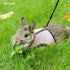 Niteangel Adjustable Soft Harness with Elastic Leash for Rabbits, L, Pink
