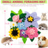 KAYCOWZA Chinchillas Small Animal Foraging Mat for Rabbit Hedgehog Guinea Pig Rat Bunny - Interactive Cute Flower Funny