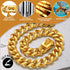 15mm & 19mm Thick Dog Chain Collar with Quick Release Buckle, 18K Gold Chain for Small, Medium, Large Dogs (19MM, 20")