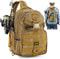 PLUSINNO Water-Resistant Fishing Backpack Tackle Bag with Rod Holder, Ideal Fishing Gifts for Men