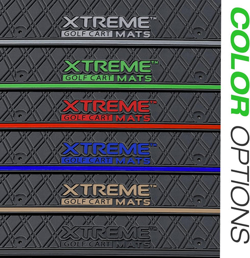 Xtreme Mats Golf Cart Cubby Inserts and Dash Mats Compatible with ICON/Advanced EV - RED Trim for Surface Protection