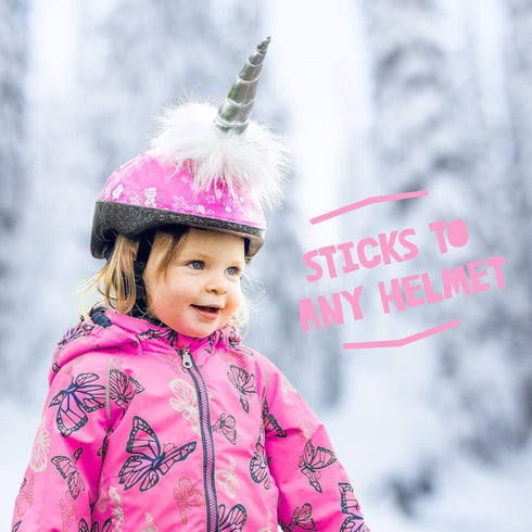 Unicorn/Narwhal Helmet Accessories with Sticky Hook & Loop Adhesive, Helmet Horn/Cover for Kids and Adults