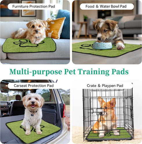 18"x 24" 2 Pack PatiencET Washable Pee Pads for Dogs, Super Absorbent Reusable Puppy Pads for Pet Training