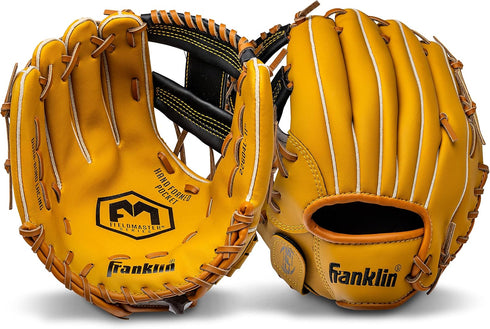 Franklin Sports Baseball + Softball Gloves - Field Master Adult + Youth Baseball + Softball Gloves - Right Hand + Left Hand Gloves - Infield + Outfield Mitts - Multiple Sizes + Colors by Franklin Sports