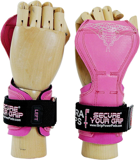 Cobra Grips FIT for Women Weight Lifting Grips with Wrist Support FIT Pink Rubber Lifting Straps Alternative