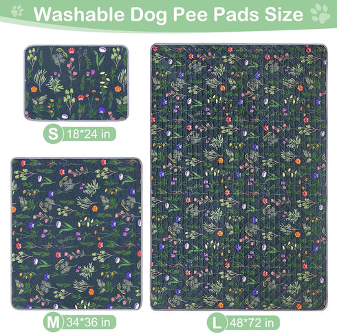 2 Pack 100% 18'' 24'' Washable Pee Pads for Dogs, Super Absorbent pee pads for dogs Reusable pee pads for dogs large