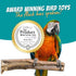 Stainless Steel Spinner Bird Toy - Durable Puzzle Enrichment Toy for Medium to Large Birds, Bird Cage Accessories