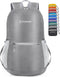 ZOMAKE Ultra Lightweight Hiking Backpack 20L - Packable Small Water Resistant Daypack for Women Men (Silver Gray)