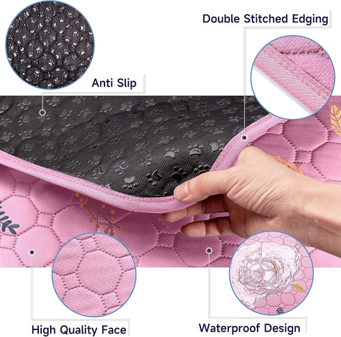 2-Pack 36" 41" Sunheir Extra Large Reusable Dog Mat for Floor, Dog Playpen, Non-Slip Waterproof Dog Pee Pad, Super