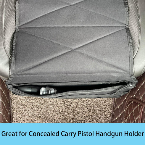 Oisinlas Concealed Tactical Seat Cover Gun Holster with Zipper Pocket for Concealed Carry Pistol Handgun