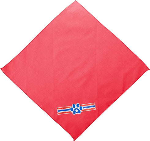 Mirage Pet Products Patriotic Star Paw Screen Print Bandana, Small, Bright Pink