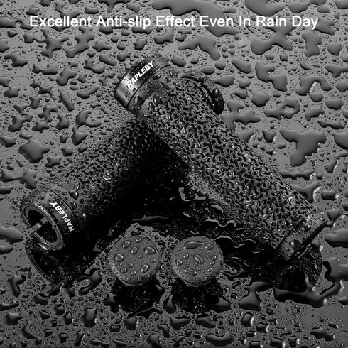 Hapleby Premium Bike Handlebar Grips - Single/Double Lock-on with Anti-Slip, Includes Allen Wrench 2PCS (Classic)