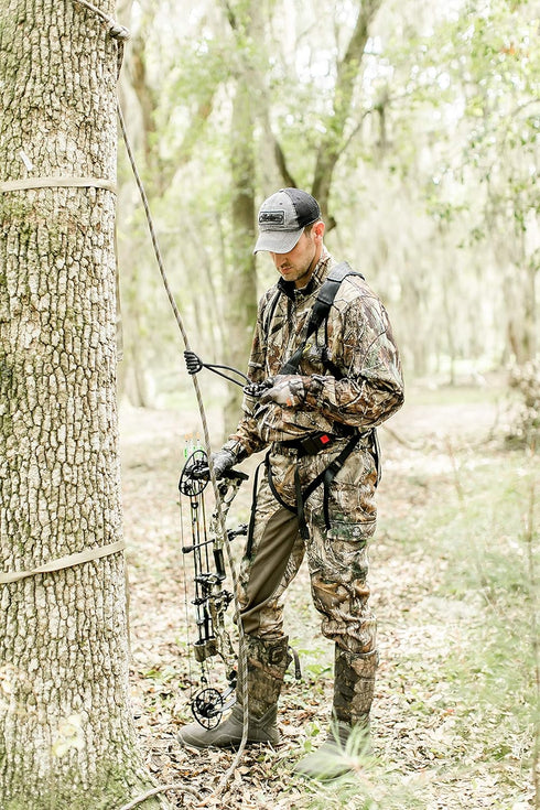 Treestand Safety Rope Lifeline System, 30ft Lifelines for Tree Stand Harness, 350 lb Rated Rope