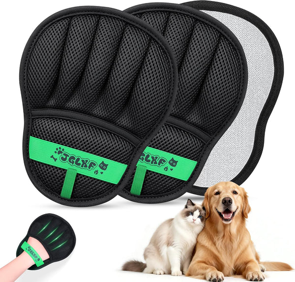 JGLXF Upgraded Pet Hair Removal Glove for Dogs & Cats, Electrostatic Five-Finger Hair