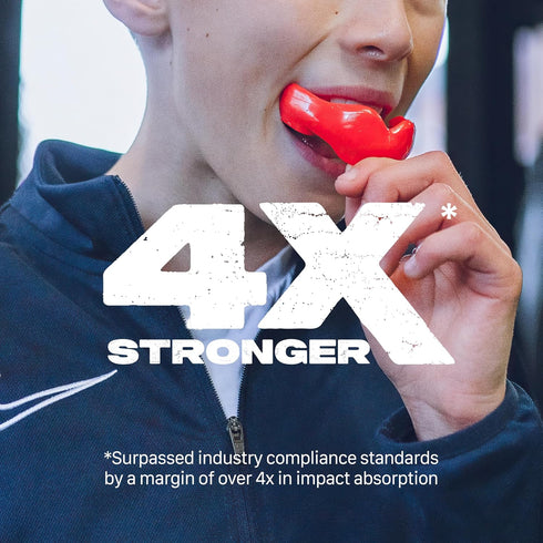 SAFEJAWZ Mouthguard for Braces, Remoldable Upper & Lower Protection Mouth Guard with Case for Sports