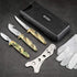 GVDV Hunting Knife Set, Deer Hunting Gear Butcher Game Processor Set with 6 Pieces for Field Dressing
