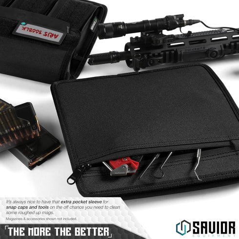 Savior Equipment Mag Buddy 2-Pack Tactical Triple Rifle Mag Pouch, Long Gun Carbine Magazine Organizer & Carrier