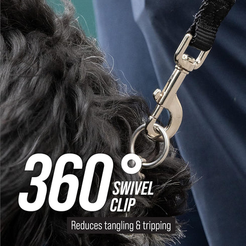 Leash Boss Free Range Long Dog Leash for Large Dogs, 1 Inch Heavy Duty Nylon Training Lead, 30 Ft, Orange
