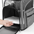 Cat & Dog Carrier for Small Medium Pets - TSA Airline Approved Soft Sided Carrier for Up to 25 Lbs, Black Grey (M: 13"