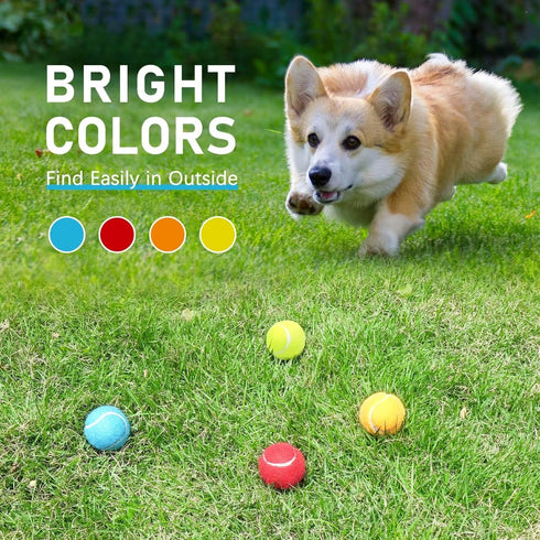 PrimePets Mini 2 Inch Squeaky Tennis Balls for Dogs, Interactive Dog Toy Balls for Indoor Outdoor