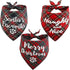 Christmas Bandanas for Dogs, 3 Pack Plaid Pet Bandana for Medium Large Dogs