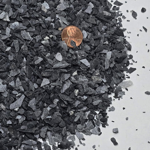 Natural Slate Stone - 1/8 to 1/4 inch Slate Gravel | Perfect for Basing Models, Aquariums, Bonsai and Miniature Gardens (1lb)