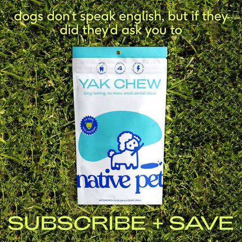 Native Pet Yak Chews (3 X-Large Chews) - Dog Sticks & Chews for Large Dogs