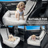 Portable Pet Car Seat for Small to Medium Dogs - Striped Booster Bed (Size M)