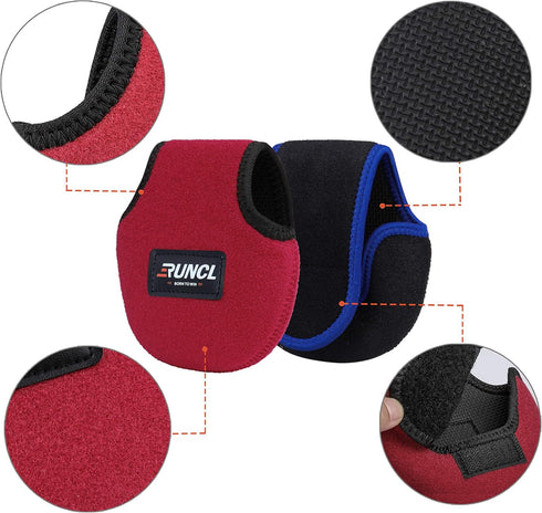 RUNCL Fishing Rod Sleeves & Reel Bags, 2 Pack Spinning/Casting Rod Socks & Reel Covers for Protection